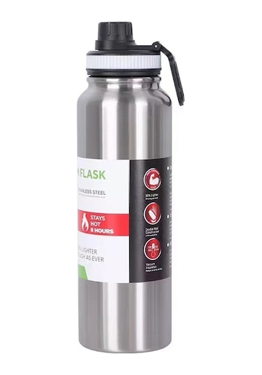 Sones 304 Paslanmaz Çelik Yalıtımlı Su Bardağı Elde Taşınabilir Büyük Kapasiteli Açık Hava Spor Su Isıtıcısı Vakumlu Su Şişesi, Kapasite: 800ml