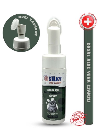 Silkypetwash - Kedilere Özel Pati Temizleme Köpüğü - 200ml
