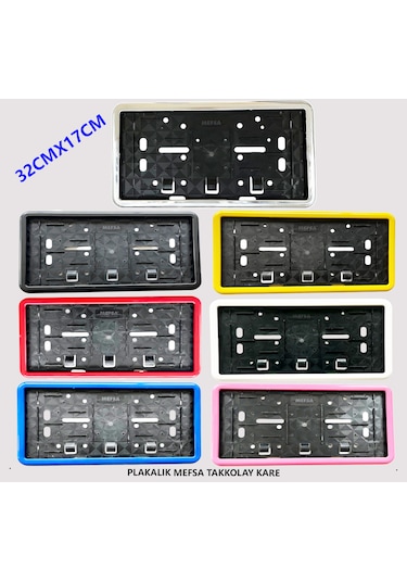 Plakalık Plastik Tak Kolay Kare Krom Çerçeveli 2 Adet