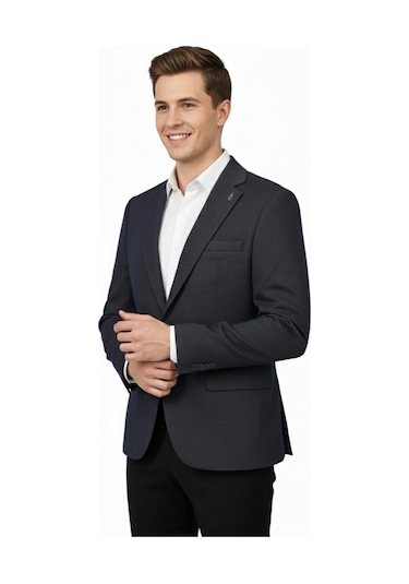 Erkek Tek Spor Ceket Çift Yırtmaçlı Bgl-st04982 Açık Kahverengi