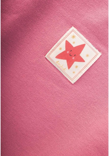 Cigit Etiket Detaylı Sweatshirt Takım 1-7 Yaş Mercan Mercan