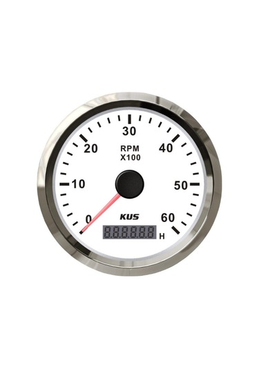 Kus Devir Göstergesi 8000 Rpm Beyaz 12-24V 85 Mm Beyaz