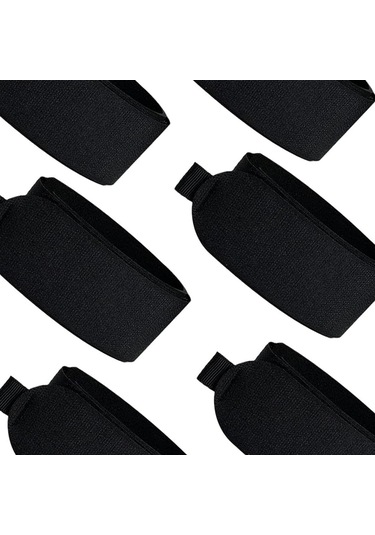 Dolıty 6 Adet Kayak Kayışları Bağlamalar Bağlantı Siyah Siyah