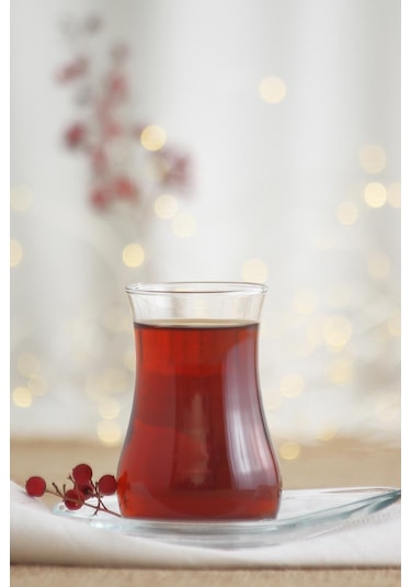 Lav Eva Çay Takımı Çay Seti Çay Bardağı Ve Tabağı 12 Parça