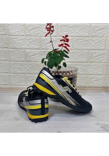 Jump 29117 Siyah-sarı Bağacaklı Halısaha Futbol Aayakkabı 001