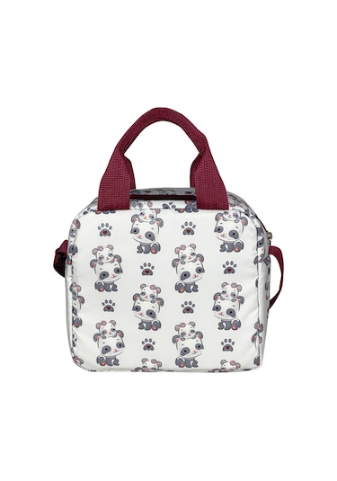 Stylo Bye Bye Lunch Omuz Askılı Beslenme Çantası Ve Termos Yemek Taşıma Çantası Bordo Bordo