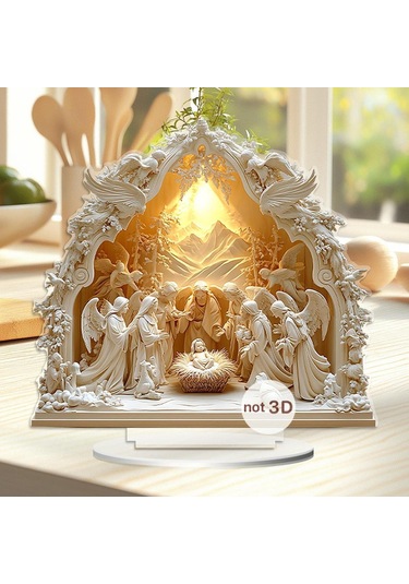 Homyl 2d Düz Akrilik Heykel Koleksiyon Tatil Yılbaşı Doğum Orta