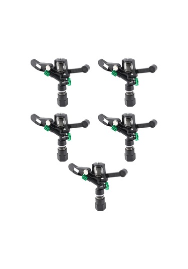 Hangfox 5 Adet Bahçe Çim Alani Döner Suluş Sprinklerı - Bahçe Tarım İçin Kayar Kollü Plastik Sprinkler, Dn20 3/4" Dahili İğne, 10-20m Suluş Çapı