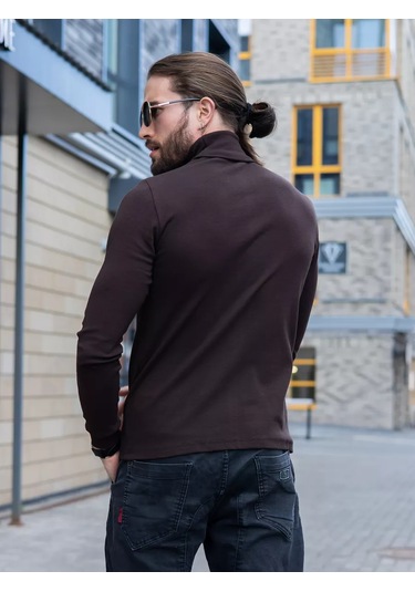 Diona Yüksek Yakalı Kazak 15350425 Kahverengi