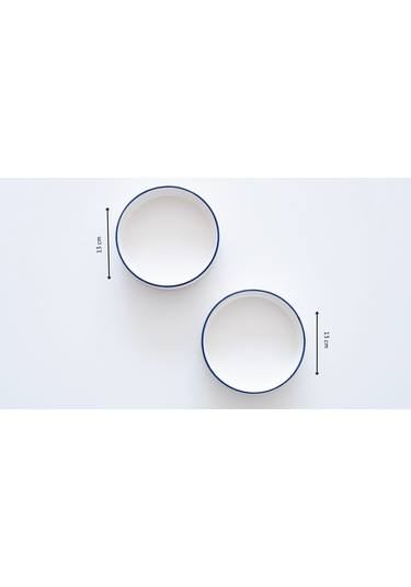 Kevin Seramik Hand Made 14 Parça 6 Kişilik Mercan Kahvaltı Takımı Beyaz - Kırmızı