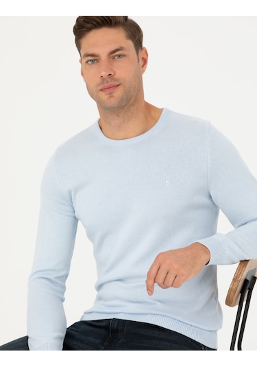 Pierre Cardin Erkek Açık Mavi Kazak /triko 50270179-vr003 Açık Mavi