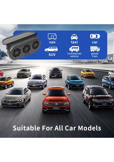 Xuweiwei Beyaz Kompakt Güneş Araba Havalandırma Fanı Usb Portlu Koku Duman Ve Hava Kirliliğini Giderir Taşınabilir Araç Soğutma Sistemi Pilsiz