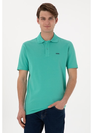U.S. Polo Assn. Erkek Polo Yaka Mint Basic Tişört 50306007-VR090