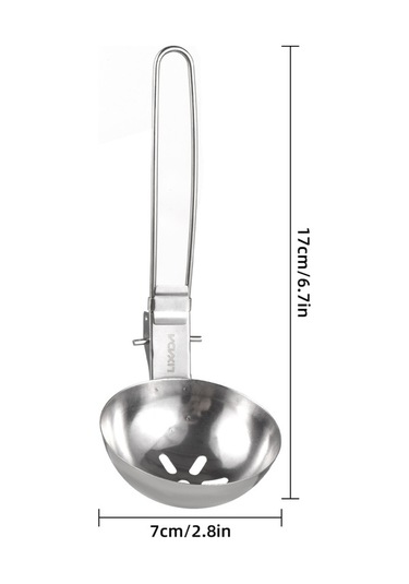 Mufunye Paslanmaz Çelik Kepçe Yuvalı Kaşık Uzun Saplı Kepçe Servis Aleti Katlanabilir Kamp Çatal Bıçak Takımı Çok Renkli