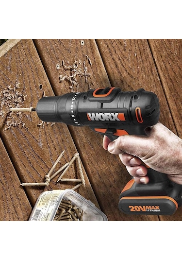 Worw  Wx108 20Volt/2.0Ah Li-ion Çift Akülü Profesyonel Şarjlı Matkap