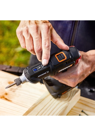 WORX WX177 20V 2.0Ah Li-ion Döner Kafa ve Çift Mandrenli Profesyonel Kömürsüz Şarjlı Matkap + 6 Parça Uç