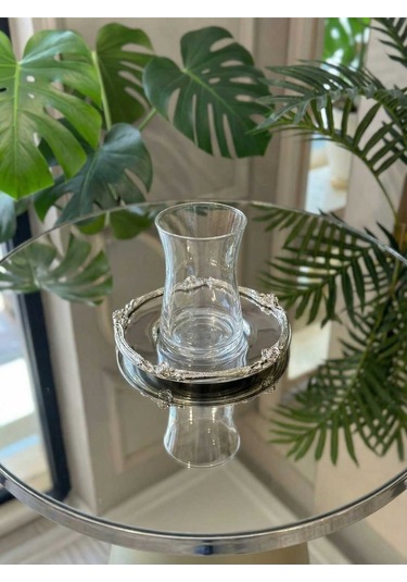 Çnr Home Collection 12 Parca 6 Kişilik Çay Bardaği Seti Gümüş