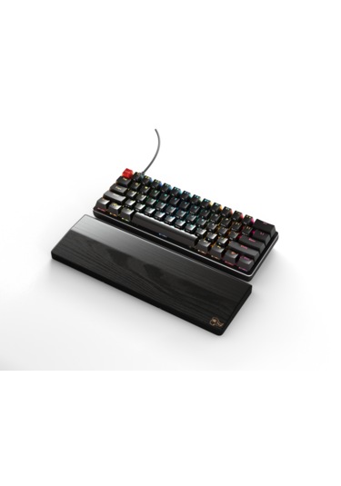 Glorious Ergonomik Kompakt %75 Ahşap Klavye Bilek Desteği 19mm