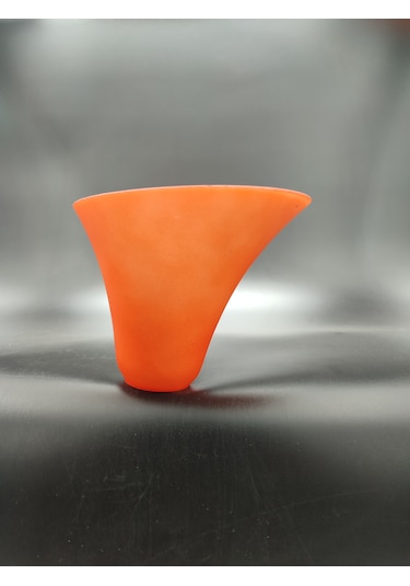 Küçük Avize Camı.turuncu Renkte.hakiki Opalin.mum Ampule Göre . Mat Turuncu