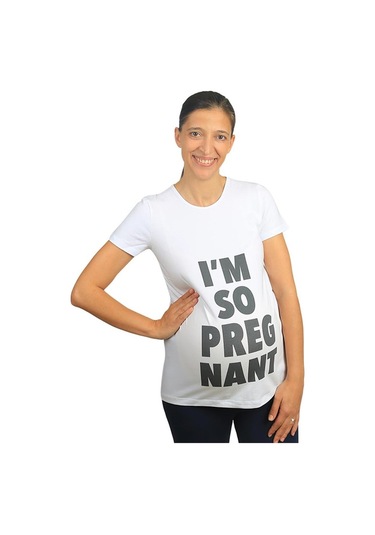 Mummy's Baby Hamile Tişört Pregnant Beyaz 8072