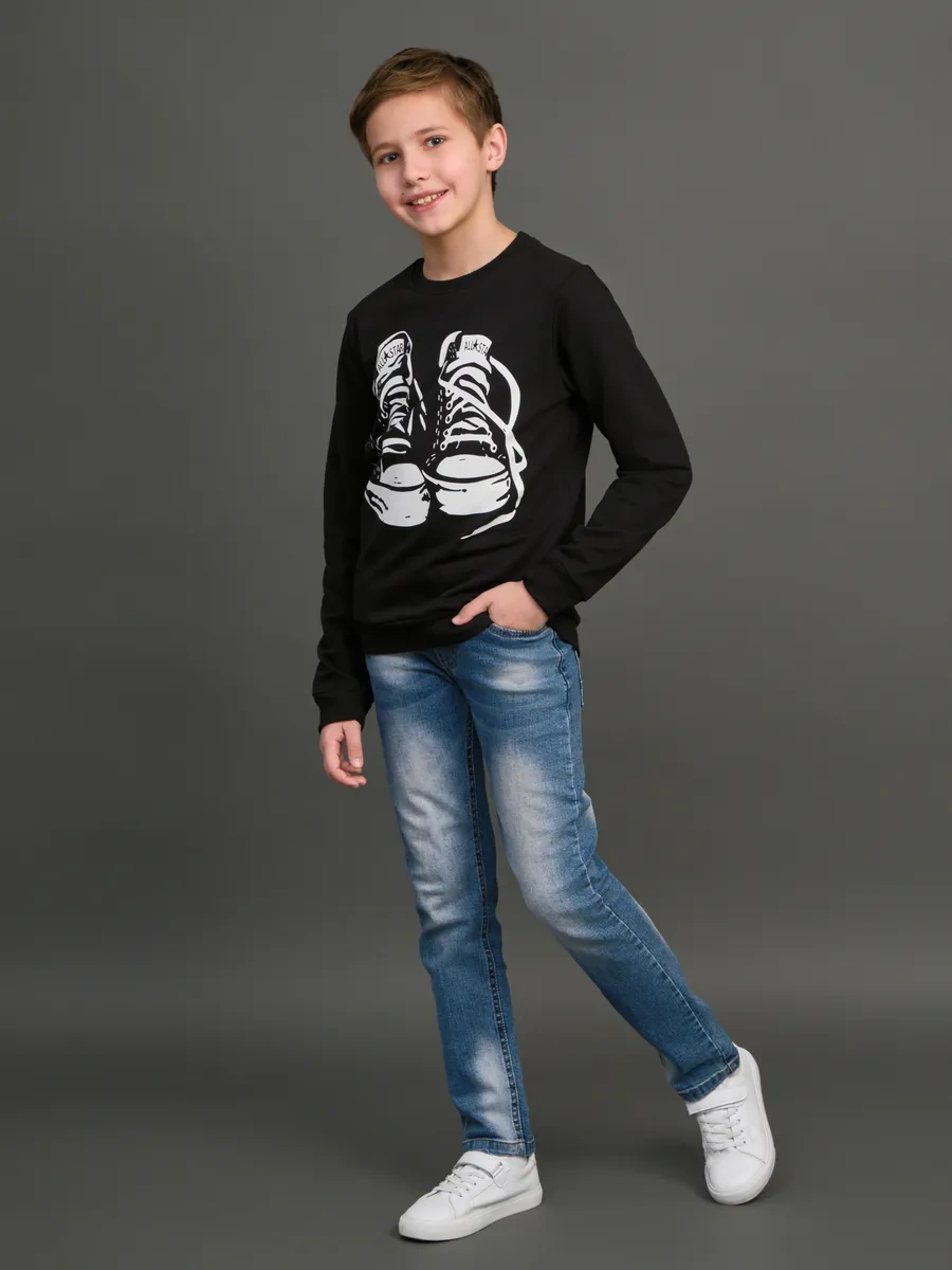 T-sod Seküiriş Kazanmış Sweatshirt 365248029 Siyah