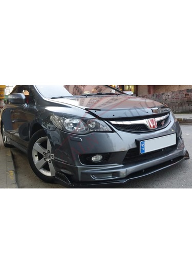 Honda Civic Fd6 Ön Lip Ön Tampon Eki 3 Parça Parlak Siyah