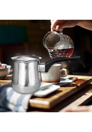 Homyl Leziz Günlük Ocak Üstü Kahveler İçin Türk Kahvesi Gümüş