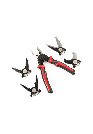 Electric 5'li Ağız Değiştirmeli Çelik Pense Seti - Kablo Kesme, Sıyırma, Krimp