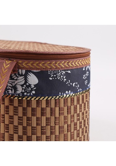 Homyl Katlanabilir Dokuma Gıda Saklama Sepeti Kahverengi