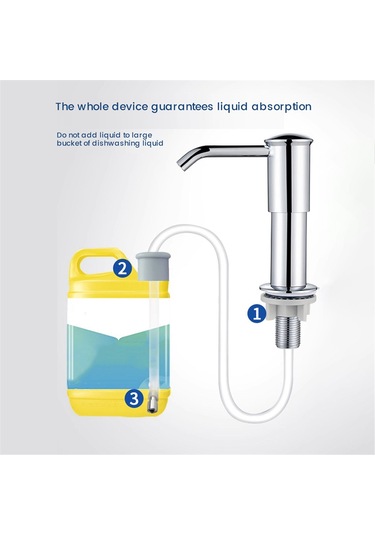 Xiaaokeji Mutfak Lavabosu İçin Sabunluk Ve Uzatma Borusu Seti Gümüş