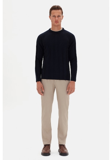 Twn Slim Fit Lacivert Rib Örgü Kazak 3ec063302441m 101