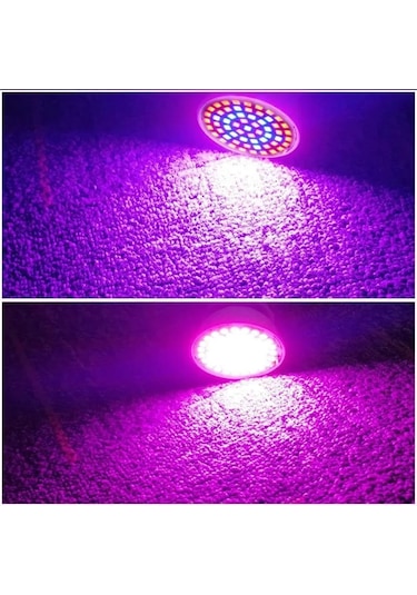 Reedark Bitkisel Büyüme Led Ampulü - Kırmızı Mavi Tam Spektrum, 80 Led, Gu10 Bağlantı Beyaz