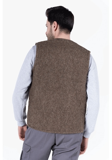 Keçe Yelek Kahverengi