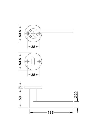 Hafele Kapı Kolu Seti Roland-pro Wc Mat Krom