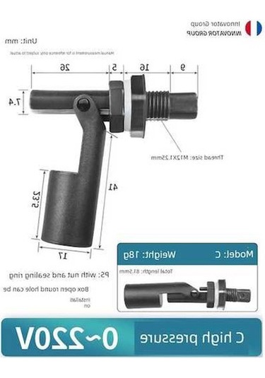 Trendooze Şamandıra Sıvı Seviye Sensörü - C Yüksek Basınç, Um56922-18 - Dış İthal