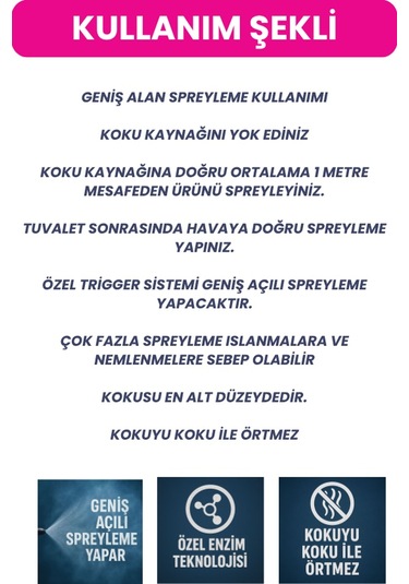 Kötü Koku Giderici Sıvı Sprey 2 X 500 Ml