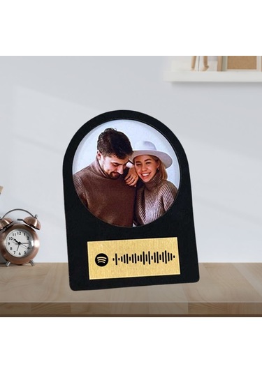 Kişiye Özel Fotoğraflı Sopotify Uyumlu Ahşap Masa Üstü Çerçeve