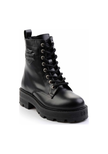 Black Hakiki Deri Kadın Bot & Bootie Hd0777005703 001