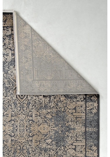 Hoom Rugs Natural 1707 Siyah Sarı Klasik Salon Halısı