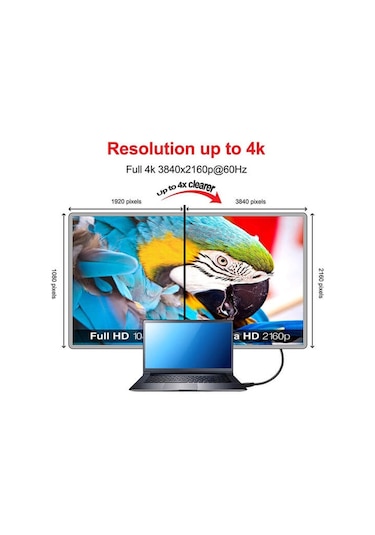 4K 1M Metre 4K 3D Ultra Hd Ethernet Destekli Altın Uç Hdmi  Kablo