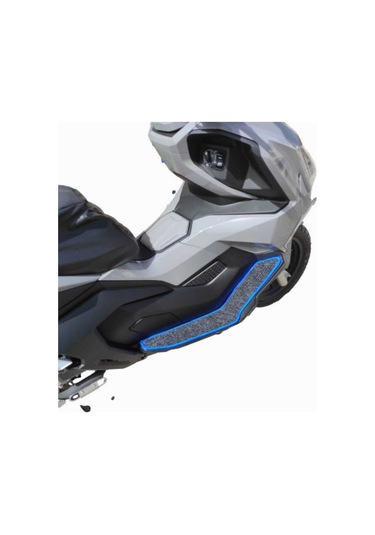 Motosiklet Aksesuar Koruyucu Paspas Falcon C Max 155 Uyumlu Mavi Kenar Overloklu