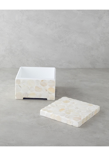 English Home Aline Dekoratif Kutu 21x21x15 Cm Krem