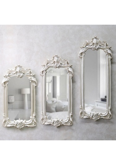 Royal 3'lü Ayna İnci Beyaz