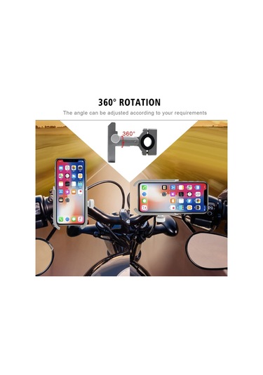 Motosiklet Alüminyum Alaşımlı Basınçlı Döküm Cep Telefonu Tutucu Braketi, Gidon Versiyonu Gümüş Silver