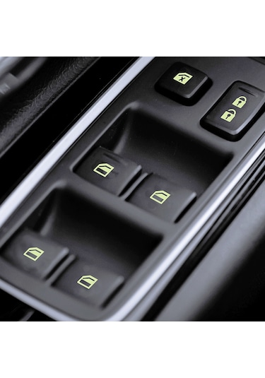 Araba Cam Sticker Kaldırıcı Modifiye Sticker Araba Aydınlık Anahtarı Araba Cam Düğmesi Araba Sticker Aydınlık Yeşil