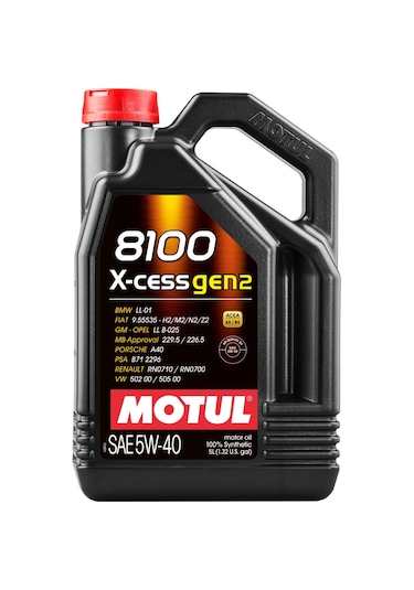 Motul 8100 X-Cess Gen2 5W-40 Motor Yağı 5 L