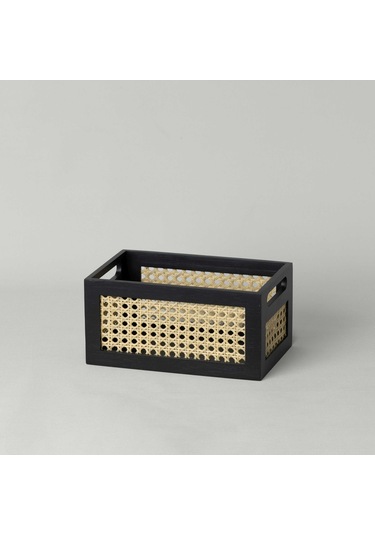 Linens Luther 25x16x12,3 Cm Düzenleyici Sepet Siyah Siyah