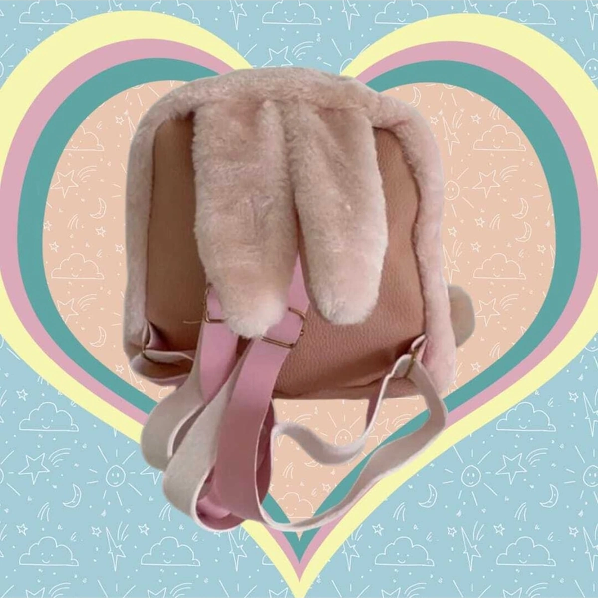 Tezzgelsin Tavşan Peluş Çocuk Sırt Çantası Çocuk Çantası Pembe