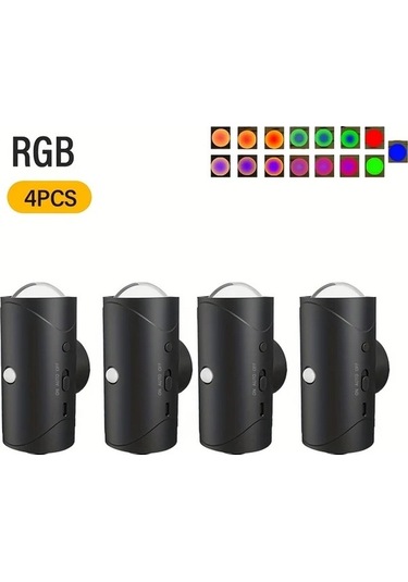 Fastbuy 4 Adet Hareket Sensörlü Akıllı Şarj Edilebilir Rgb Gradyan Duvar Işığı, İç Mekan Aydınlatması