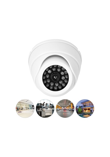 Yuntech01 Sanal Güvenlik Kamerası - Led Işıklı Simülasyon Kamera, Mağazalar İçin Yüksek Gerçekçilik, Hırsızları Caydırır, Pil Dahil Değil